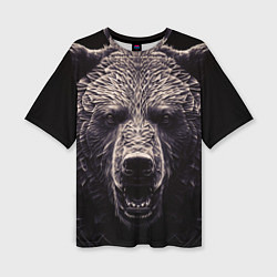 Женская футболка оверсайз Бронзовый медведь
