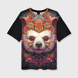 Женская футболка оверсайз Медведь мифический