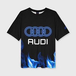 Женская футболка оверсайз Audi neon art