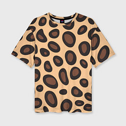 Футболка оверсайз женская Леопардовые пятнышки, цвет: 3D-принт