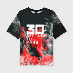 Футболка оверсайз женская Seconds to mars fire, цвет: 3D-принт