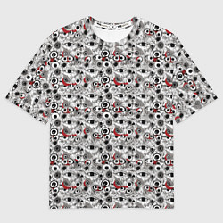 Футболка оверсайз женская Паттерн из абстрактных глаз, цвет: 3D-принт