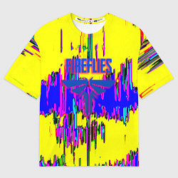 Футболка оверсайз женская The last of us неоновый стиль, цвет: 3D-принт