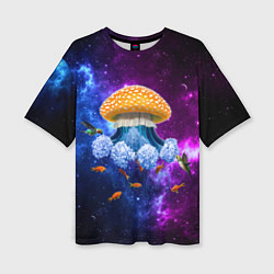 Футболка оверсайз женская Space mushroom, цвет: 3D-принт