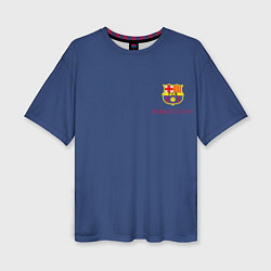 Женская футболка оверсайз Месси - 10 номер футбольный клуб Барселона