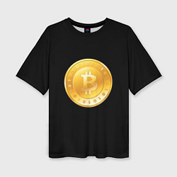 Женская футболка оверсайз Биткоин крипта
