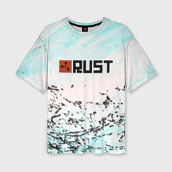 Женская футболка оверсайз Rust game текстура