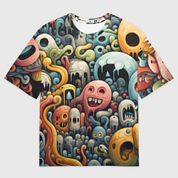 Женская футболка оверсайз Странная абстракция