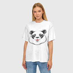 Футболка оверсайз женская Влюблённый панда, цвет: 3D-принт — фото 2