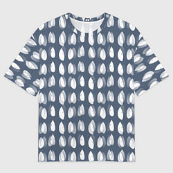 Женская футболка оверсайз Падающие капли воды