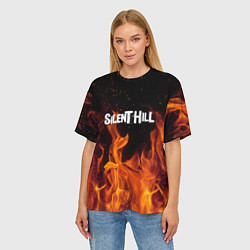 Футболка оверсайз женская Silent hill огонь, цвет: 3D-принт — фото 2
