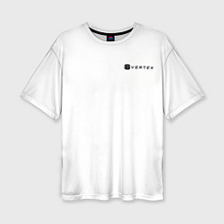Футболка оверсайз женская Vertex collab white, цвет: 3D-принт