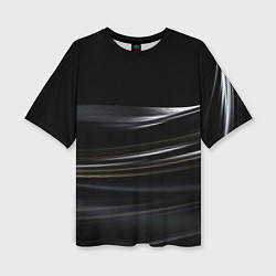 Женская футболка оверсайз Black abstract background