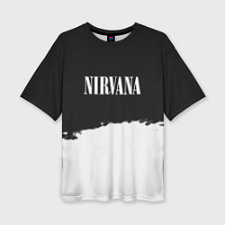 Женская футболка оверсайз Nirvana текстура
