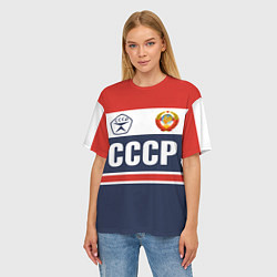 Футболка оверсайз женская СССР - Союз Советских Социалистических Республик, цвет: 3D-принт — фото 2
