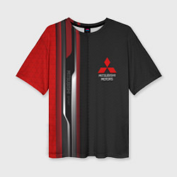 Женская футболка оверсайз Mitsubishi - carbon style