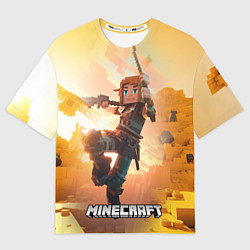 Футболка оверсайз женская Персонаж Minecraft ниндзя, цвет: 3D-принт