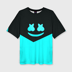 Женская футболка оверсайз Marshmello dj geometry
