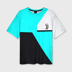 Женская футболка оверсайз Juventus sport geometry fc