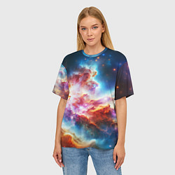 Футболка оверсайз женская The cosmic nebula, цвет: 3D-принт — фото 2