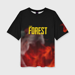 Женская футболка оверсайз Forest fire game