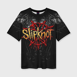Женская футболка оверсайз Slipknot band