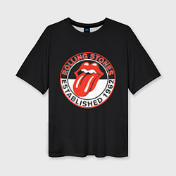 Женская футболка оверсайз Rolling Stones Established 1962 group
