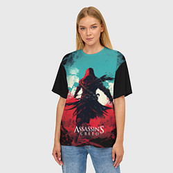 Футболка оверсайз женская Assassins creed ясное небо, цвет: 3D-принт — фото 2