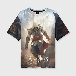 Женская футболка оверсайз Assassins creed старинный город