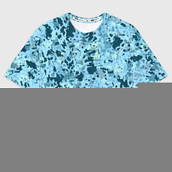 Женская футболка оверсайз Абстракция бирюзовый