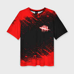 Женская футболка оверсайз Dead by daylight огненный