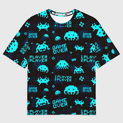 Футболка оверсайз женская Game over 1 player 2 player, цвет: 3D-принт
