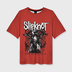 Женская футболка оверсайз Slipknot rock band