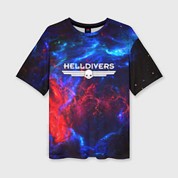 Футболка оверсайз женская Helldivers: Space Logo, цвет: 3D-принт
