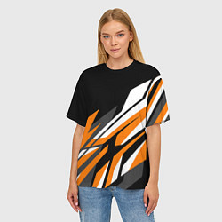 Футболка оверсайз женская Corner lines, цвет: 3D-принт — фото 2