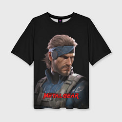 Женская футболка оверсайз Веном Снейк из игры Metal gear