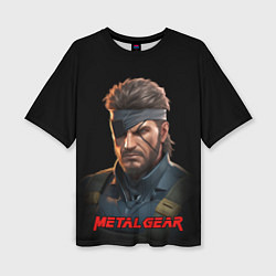 Женская футболка оверсайз Веном Снейк из игры Metal gear