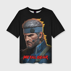 Женская футболка оверсайз Веном Снейк из игры Metal gear