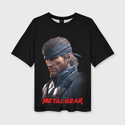 Женская футболка оверсайз Веном Снейк из игры Metal gear