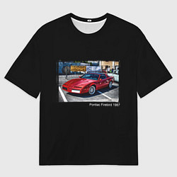 Футболка оверсайз женская Ретро автомобиль Pontiac Firebird 1987 года, цвет: 3D-принт