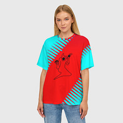 Футболка оверсайз женская Kizaru abstract rap, цвет: 3D-принт — фото 2