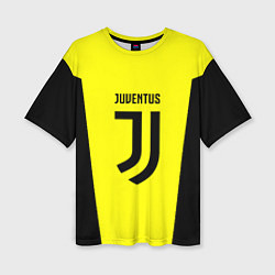 Футболка оверсайз женская Juventus sport geometry yellow, цвет: 3D-принт