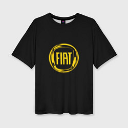 Футболка оверсайз женская FIAT logo yelow, цвет: 3D-принт