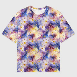 Футболка оверсайз женская Акварельное небо с созвездиями, цвет: 3D-принт