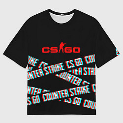 Футболка оверсайз женская Counter strike glitch, цвет: 3D-принт
