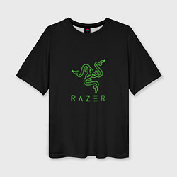 Женская футболка оверсайз Razer logo brend