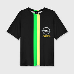 Женская футболка оверсайз Opel line geometry