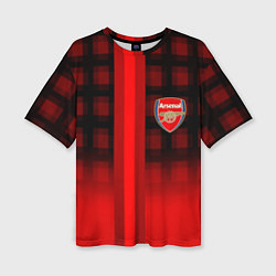 Женская футболка оверсайз Arsenal fc sport geometry steel