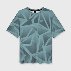 Футболка оверсайз женская Абстракция разбитое стекло, цвет: 3D-принт