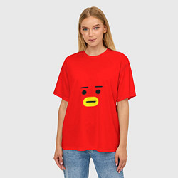 Футболка оверсайз женская BT21 Tata, цвет: 3D-принт — фото 2